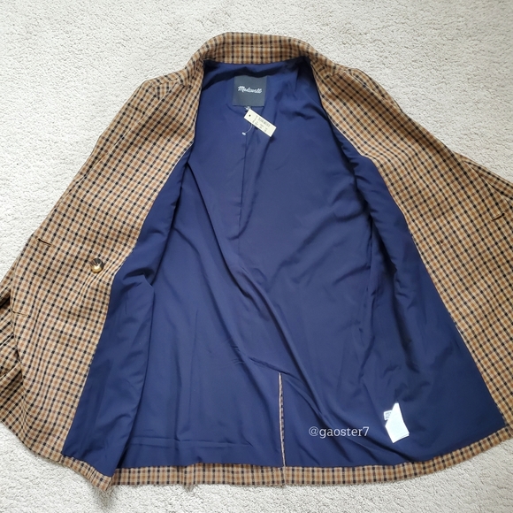Madewell Caldwell Double-Breasted Blazer in Desert Check - Picture 7 of 12